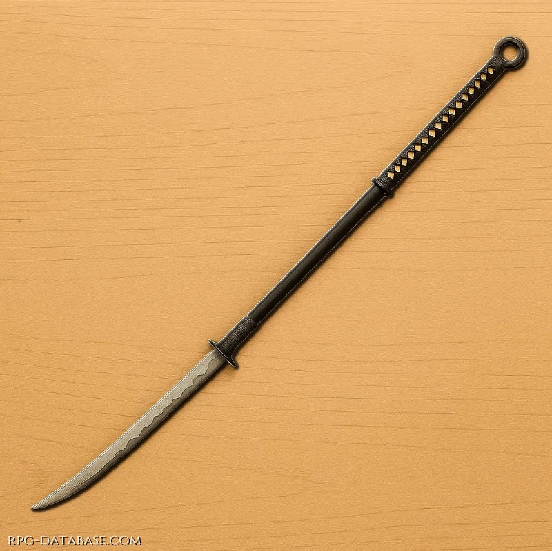 Naginata a lama flessuosa, manico in frassino legato con pelle di razza. Difende corridoi, ponti, scale. Contro mostri alti mantiene una distanza che si traduce in salvezza. Arma potente, ma lenta.
