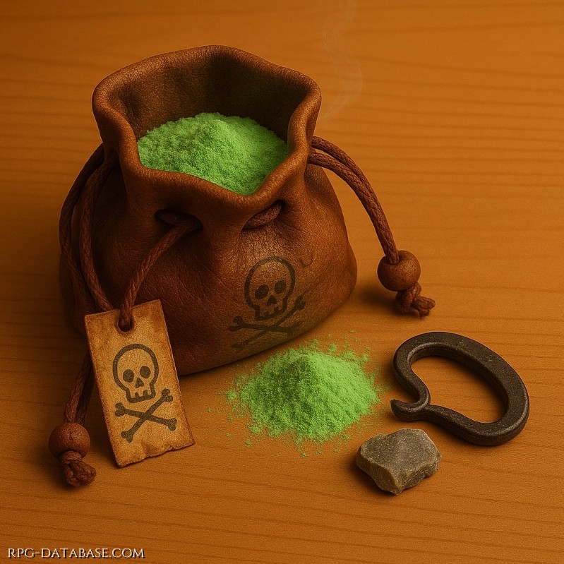 Preparato che, una volta acceso, permette di attivare delle fumigazioni tossiche. Le esalazioni, se respirate, causano a seconda della situazione forti giramenti di testa o svenimento. Non letale.