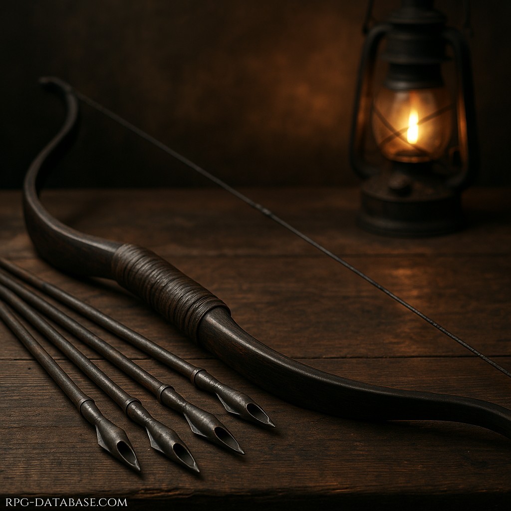 Archi corti in legno scuro, facilmente occultabili. Le frecce hanno punte cave per trasportare sostanze velenose. Se la freccia è trattata e colpisce, la vittima viene avvelenata. Alterazione di Status: Veleno Infiltrato