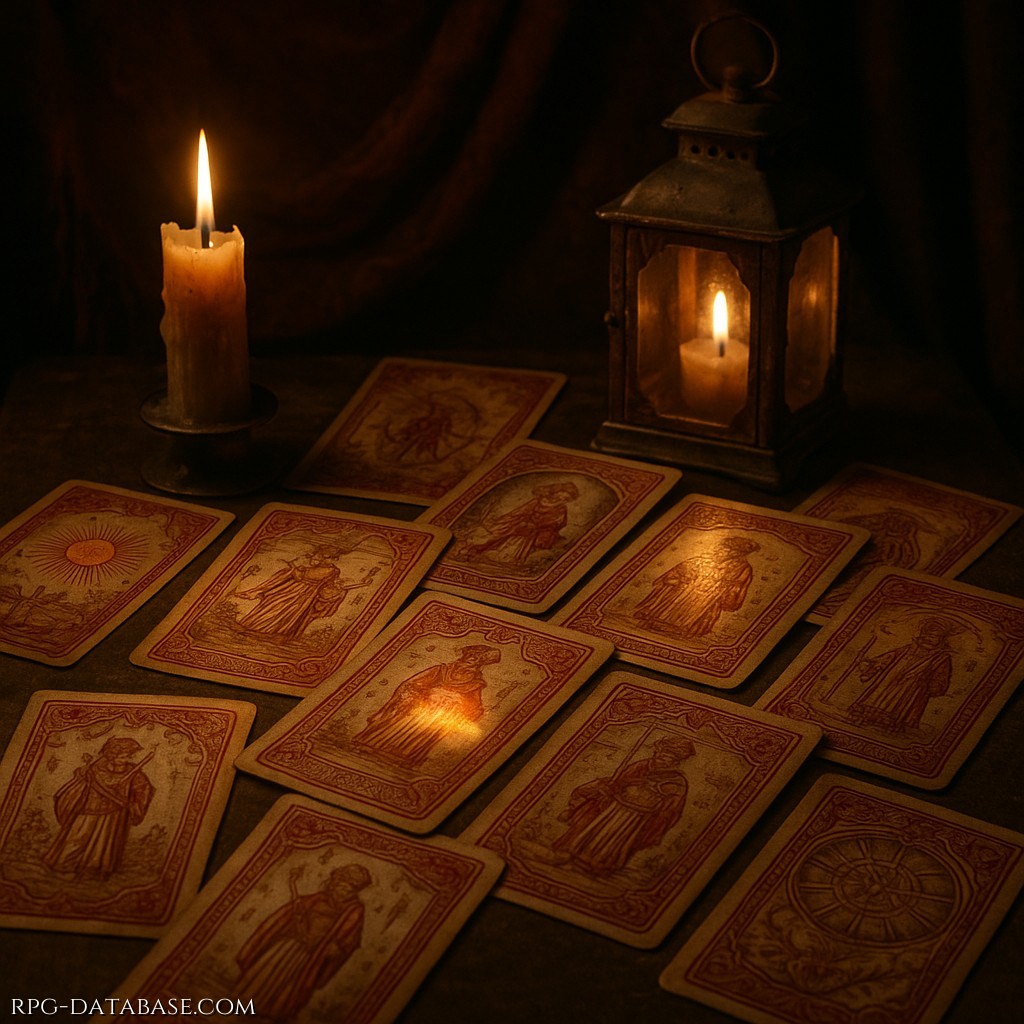 Mazzi di carte dipinti a mano su pergamena. Alcune carte hanno inchiostri invisibili o simboli cifrati per trasmettere ordini segreti.