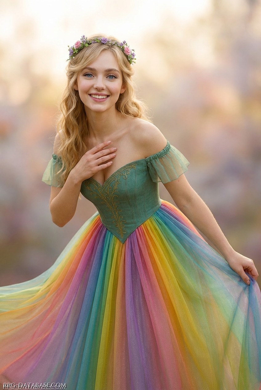 "Tutti mi conoscono come la Detentrice delle Arti e del Sapere, l'Eco delle Muse, la Divina, la capocongrega dell'Accademia delle Muse... ma voi potete chiamarmi semplicemente Iridia."