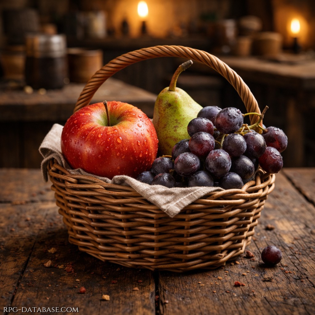 Frutta fresca: Mela croccante, pera dolce, uva scura succosa.