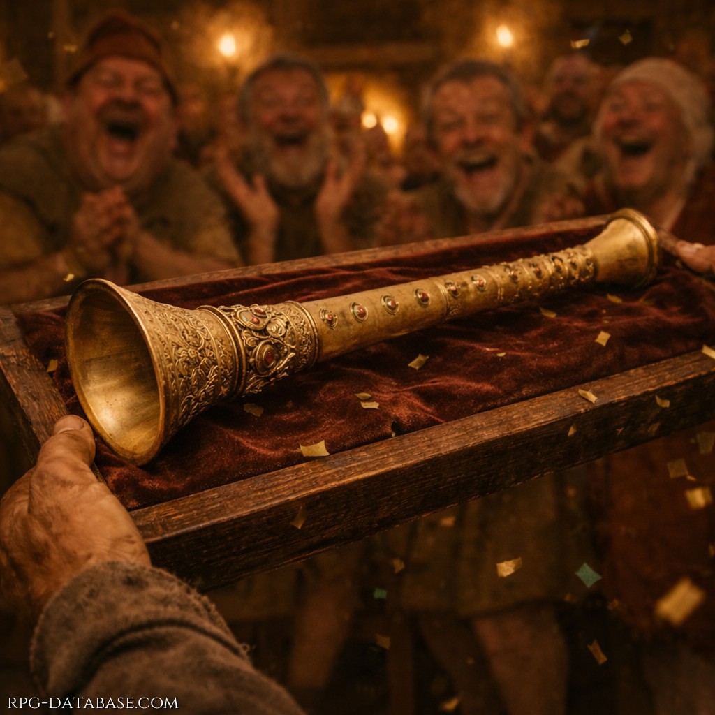 Piffero pregiato decorato con intarsi e pietre incastonate. Si dice che, quando suonato, produca effetti particolari.  Utilizzabile solo in presenza di un MORG.