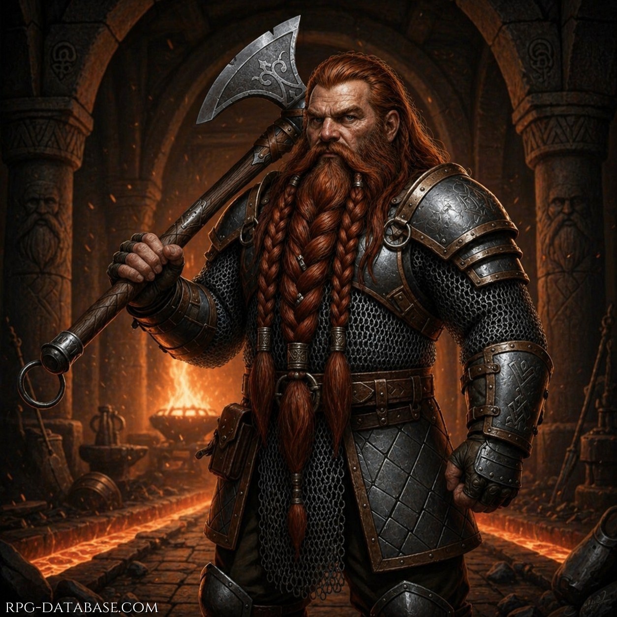 Il nano si erge fiero imbracciando la sua ascia