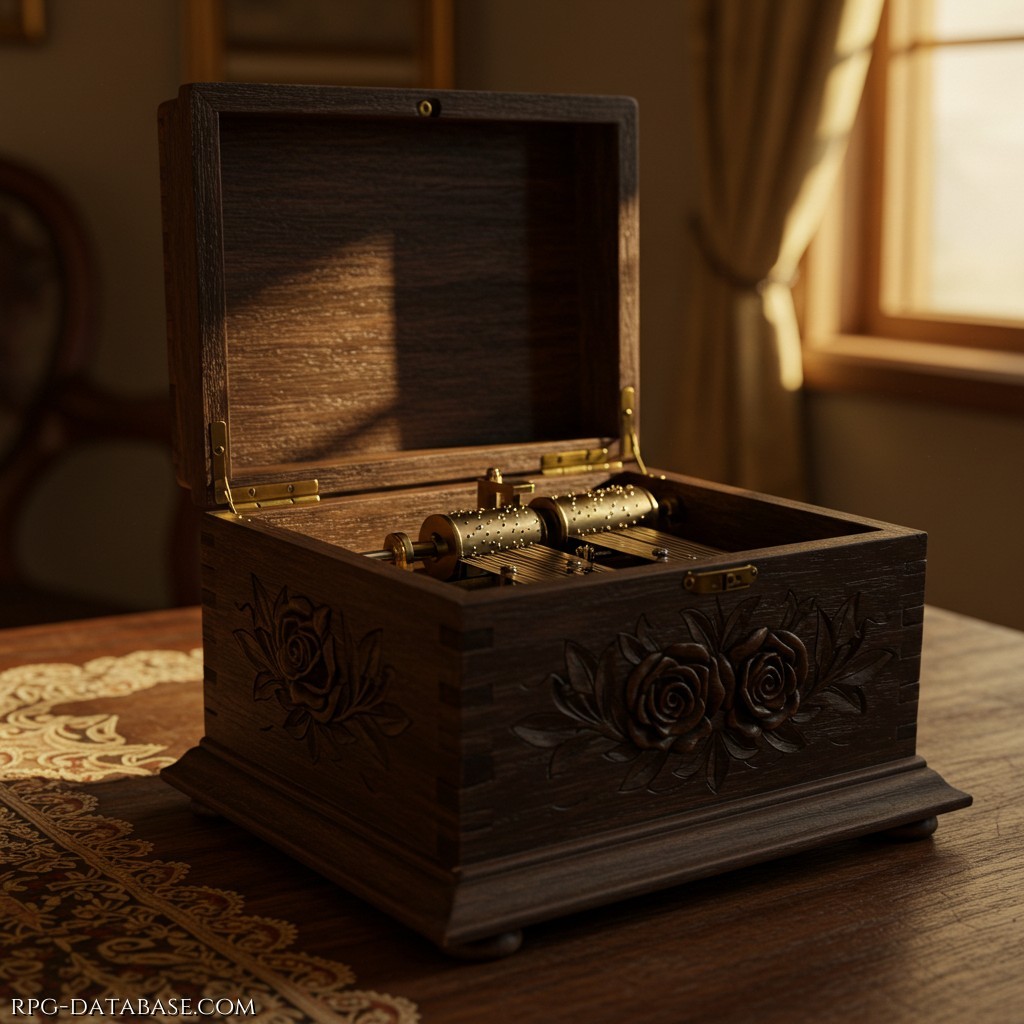 Quando viene aperta, il carillon suona una melodia così dolce da incantare chiunque non faccia parte dell’Accademia.