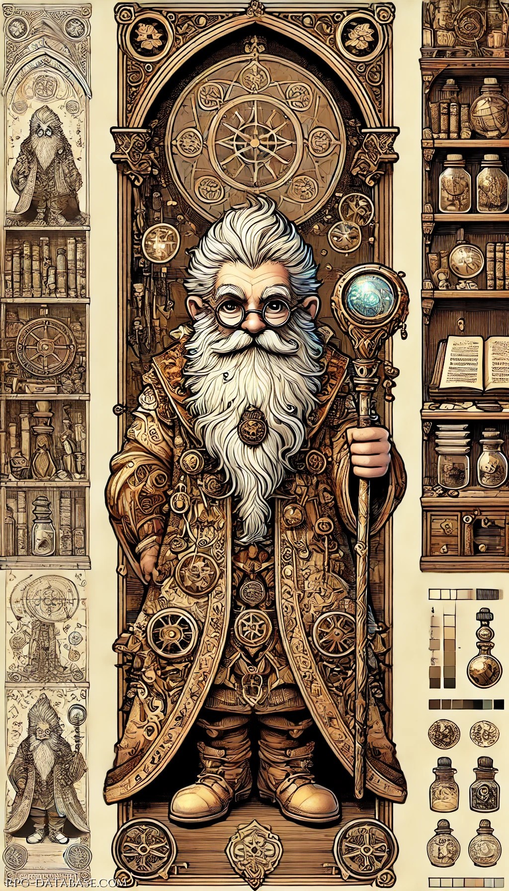 Ritratto disegnato di Mastro Eothéod