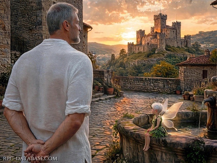 Lui le guarda, le mura interne del regno. Incrocia le braccia dietro la schiena. Le mani giunte l'una sull'altra all'altezza dei reni. La postura perfetta dell'umarell al cantiere, del vecchio mastro che è venuto a vedere se questi giovani hanno fatto le cose per bene. E sorride. Quel cenno di sorriso irresistibile, scanzonato, che gli piega la barba brizzolata e gli scava le rughe ai lati degli occhi grigi.