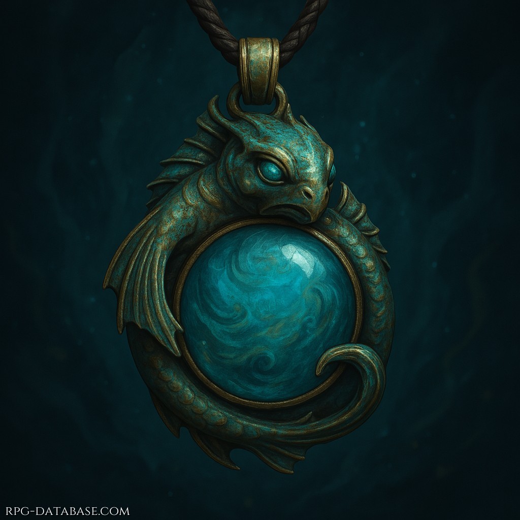 Un amuleto mistico con "vantaggio contro paura" o "charme" con creature acquatiche.