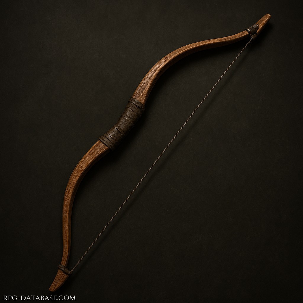 Un arco semplice ma preciso, realizzato in legno di tasso e rinforzato da inserti in osso. Utilizzato soprattutto per operazioni rapide e precise a distanza ravvicinata.