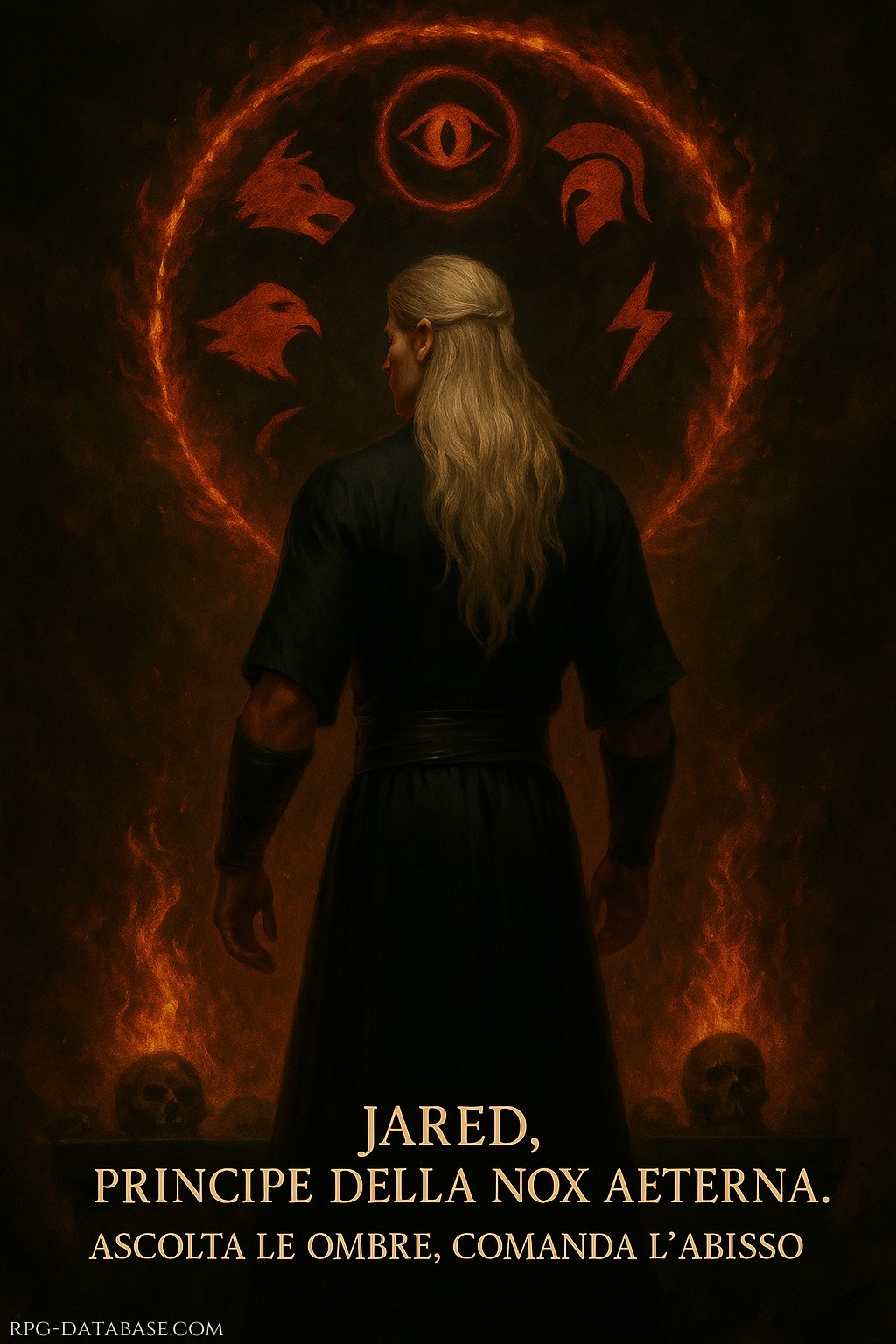 L’entità oscura avanza, minacciando il cuore del regno. Mentre il caos dilaga, Jared, Principe della Nox Aeterna, si erge come baluardo d’ombra e volontà. Non combatte per la luce, ma per l’equilibrio. Nell’oscurità, è lui a dettare le regole.