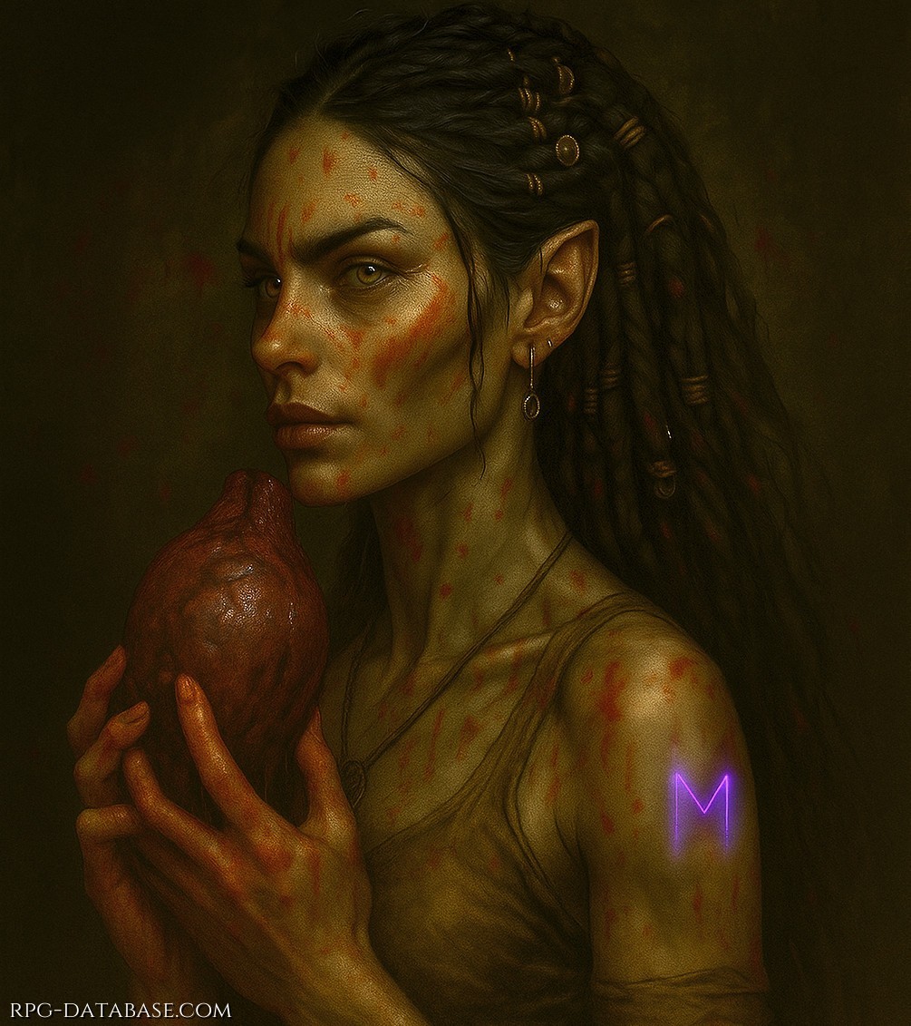 Ghashûrz-ob thrak agh dûm | Snaga-ob uzgûl | Glob latûrz, lat goth agh latzub - Marchiata dalla fame e dalla rovina | Figlia del vuoto | Non chiedere, prendi e divora.