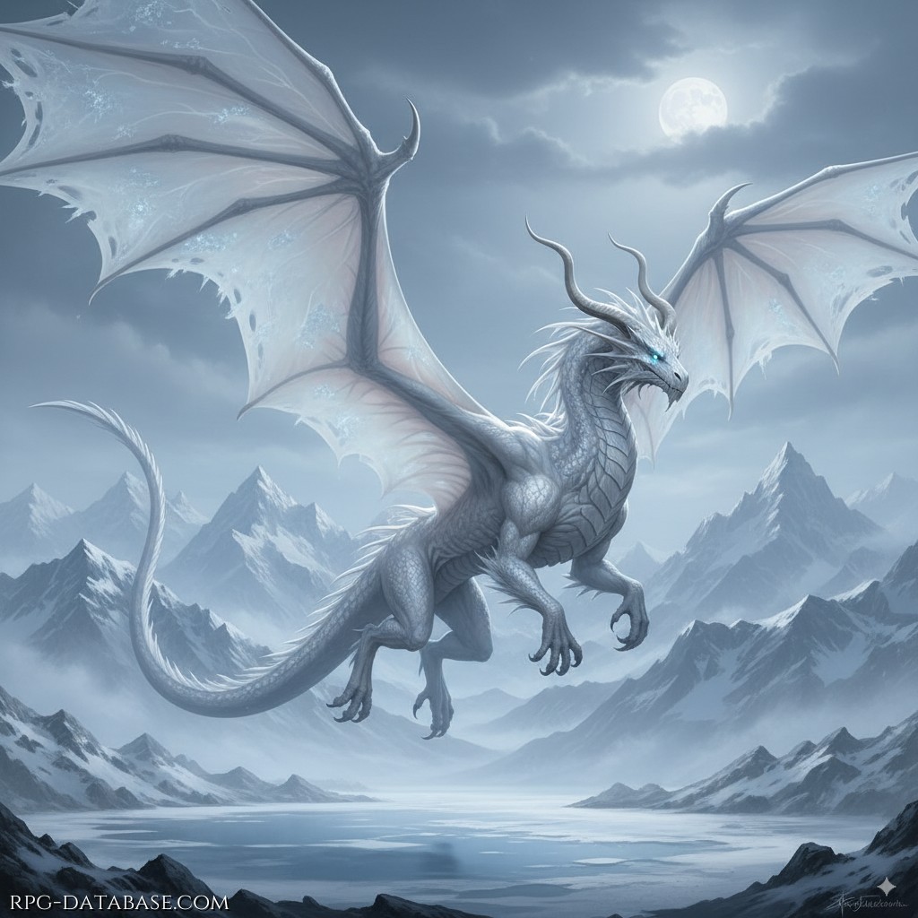 Drago bianco di ghiaccio